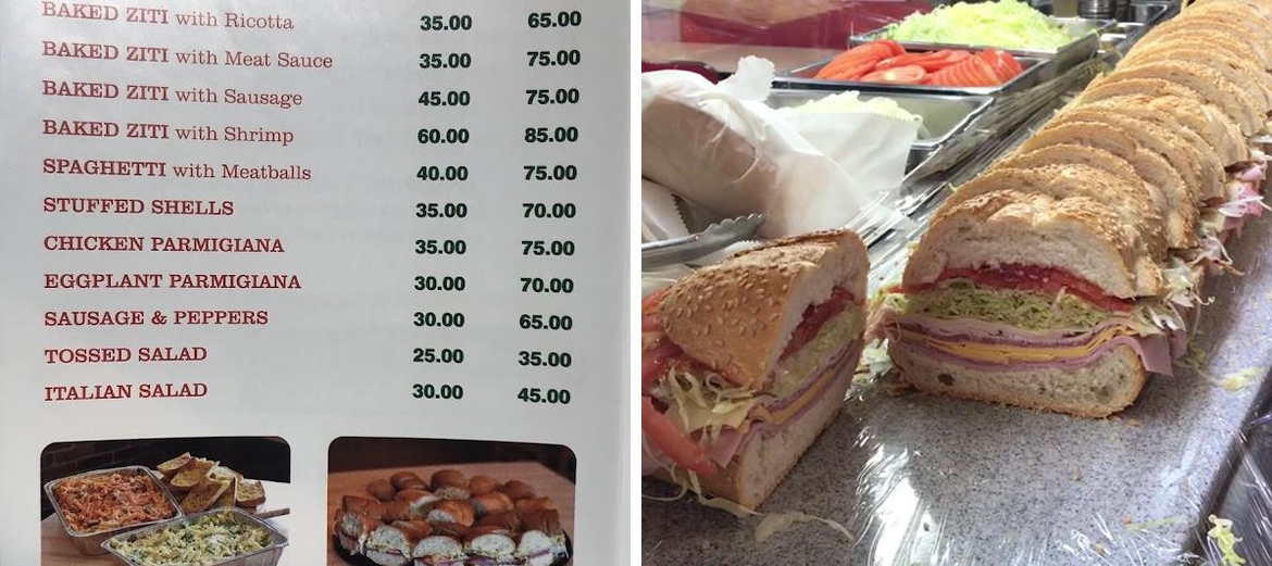Milano Pizza Shop Menu